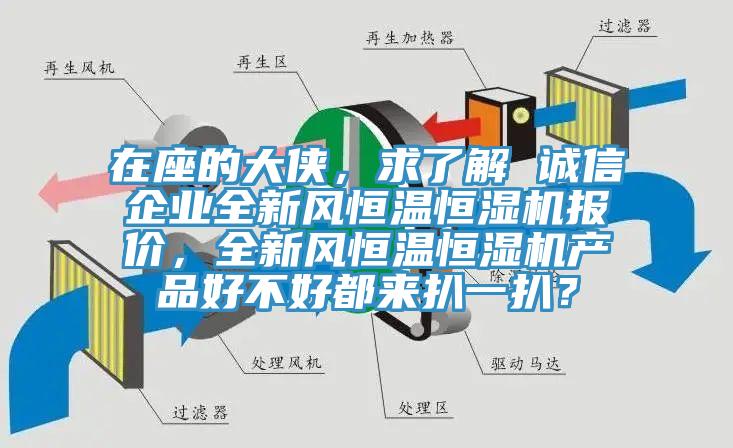 在座的大俠，求了解 誠信企業(yè)全新風恒溫恒濕機報價，全新風恒溫恒濕機產(chǎn)品好不好都來扒一扒？