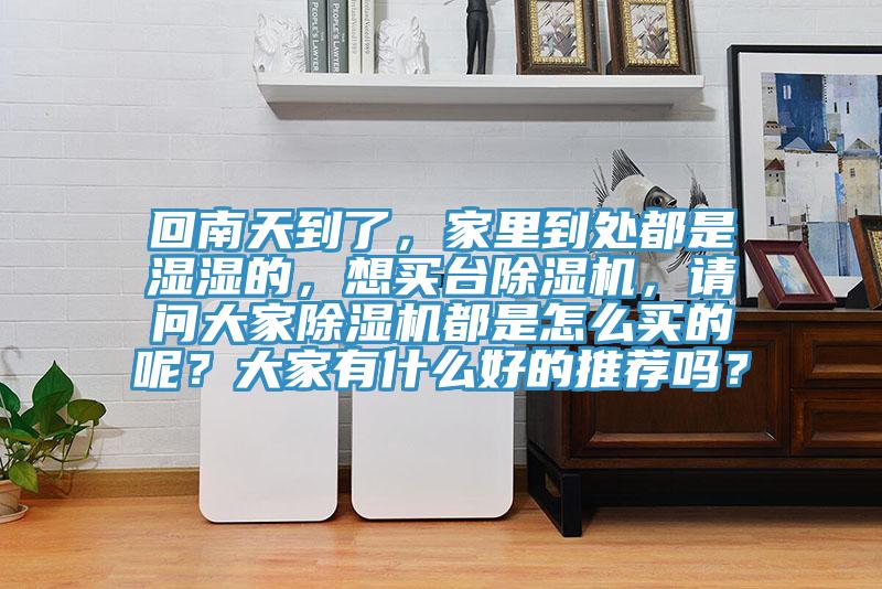 回南天到了，家里到處都是濕濕的，想買臺除濕機(jī)，請問大家除濕機(jī)都是怎么買的呢？大家有什么好的推薦嗎？