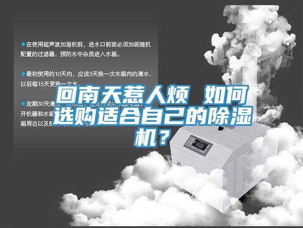 回南天惹人煩 如何選購適合自己的除濕機(jī)？