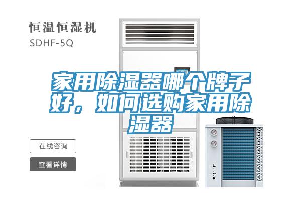 家用除濕器哪個牌子好，如何選購家用除濕器